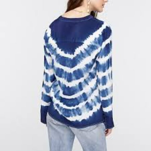J. Crew Tie Dye Silk Henley Tunic - Picture 3 of 10